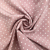 Ниагара принт "Горошки" D1, пыльно-розовый, белый, 150 см, 110 г/м² фото №1