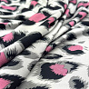 Трикотаж масло набивное "Анималистичный принт" FDY, белый, розовый, черный, 150 см, 200 г/м² фото № 2