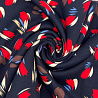 Трикотаж джерси принт "Узоры" WPP021, черничный, красный, 270 г/м², 150 см фото №1