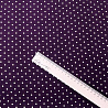 Шифон креп принт "Горохи" D1 фиолетовый, белый, 150 см, 80-85 г/м² фото № 4