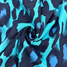 Вискоза принт "Леопардовый" ST4948, голубой, темно-синий, 95 г/м², 145 см фото №1