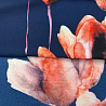 Креп принт "Цветы" R-004, темно-синий, красный, 150 см, 100 г/м² фото № 3