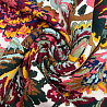 Трикотаж "Оттоман" принт цветы D720, белый, бордовый, 150 см, 270 г/м² фото №1