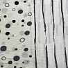 Блузочная ткань с вискозой "Горошки и полосы" D7094,белый, серый, 100 г/м², 145 см фото № 5