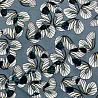 Креп шифон принт "Бабочки" D36, серо-голубой, белый, 150 см, 100 г/м² фото № 4