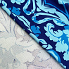 Трикотаж "Оттоман" принт цветы голубой, синий, 150 см, 270 г/м² фото № 3