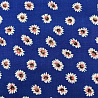 Вискоза (штапель) принт "Цветы" GR-023, синий, белый, 110 г/м², 150 см. фото № 4
