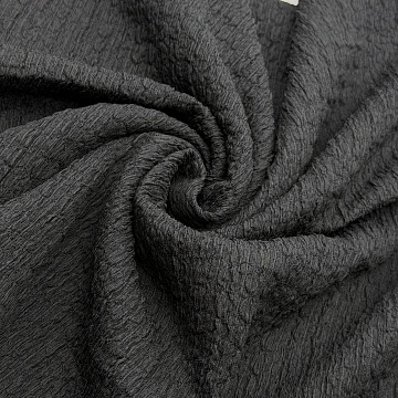 Трикотаж "Жатка" TX618 черный, 150 см, 170 г/м²