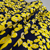 Трикотаж джерси принт "Цветы" EMP006, темно-синий, желтый, 270 г/м², 150 см фото № 2
