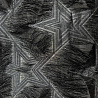 Декоративное полотно на шифоне "Звезды" Col.2, черный, серебро 150 г/м², 148 см фото № 3