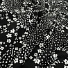 Трикотаж вискоза набивная "Цветы" RY20146, черный, белый,150 см, 200 г/м² фото № 2
