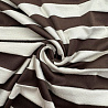 Трикотаж- вискоза "Полоска", бежевый, коричневый, 150 см, 270 г/м² фото №1