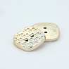 Пуговица H651 L28, D 1,8 см (уп. 400 шт.) золото фото №1