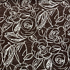 Шифон принт "Контурные розы" P1228 капучино, белый, 148 см, 70-75 г/м² фото № 4