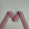 Подвяз трикотажный с люрексом R18 пыльно-розовый, серебро, 2,5 см фото № 2