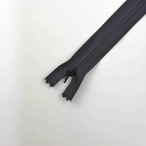 Молния потайная 40 см, серый