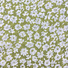Шифон принт "Цветочки" HGS103 белый, светло-зеленый, 150 см, 100 г/м² фото № 4