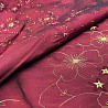 Тафта с металлической вышивкой D2, красный, золотой, 90 г/м², 150 см фото № 4
