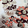 Трикотаж вискоза "Цветы" D024996A-1, слоновая кость, темно-бордовый, 150 см, 200 г/м² фото № 4