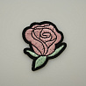 Термонаклейка "Роза" KL-153 грязно-розовый, мятный, 5,5 см фото №1