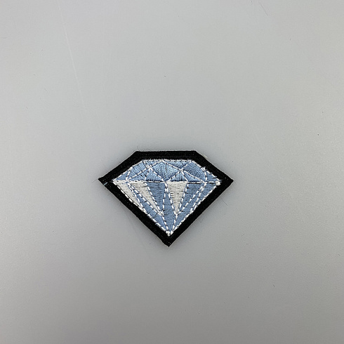 Термонаклейка "Алмаз" KL-190 голубой, 5 см