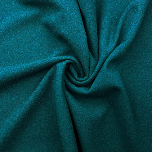 Трикотаж креп однотонный TX195 сине- зеленый, 150 см, 220 г/м²