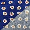 Вискоза (штапель) принт "Цветы" GR-023, синий, белый, 110 г/м², 150 см. фото № 3