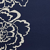 Трикотаж оттоман "Цветы", двухсторонний бордюр B528 Сol.1, темно-синий, белый, 150 см, 180 г/м² фото № 3