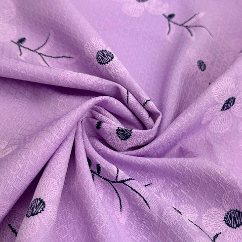 Блузочный жаккард D151812 фиолетовый, 120 г/м², 145 см