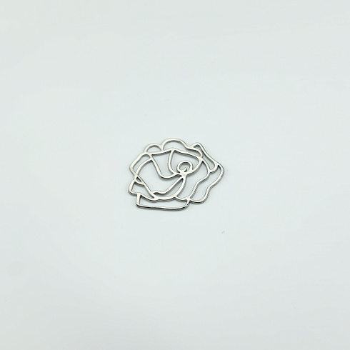 Пряжка "Роза" 2237, никель, 4,7 см