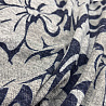 Трикотаж сандра "Цветы" D12 темно-синий, серый, 150 см, 230 г/м² фото № 2