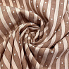 Блузочная принт "Полоски" 2219 персиково-бежевый, коричневый, 145 см, 130 г/м² фото №1