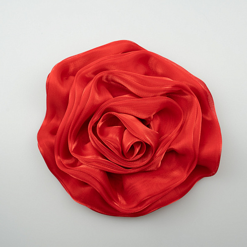 Аппликация "Роза" 043, красный,14 см