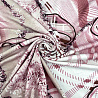Трикотаж вискоза набивная "Огурцы" OTP 110023-1, старинный розовый, бежевый, 150 см, 200 г/м² фото №1
