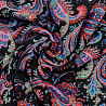 Трикотаж джерси принт "Огурцы" EMP004 черный, красный, 270 г/м², 150 см. фото №1