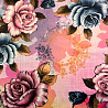Сатин (атлас) принт "Цветы", D9859 розовый, голубой, 100 г/м², 150 см фото № 4