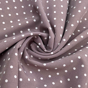 Ниагара принт "Горошки" D1, пыльно-розовый, белый, 150 см, 110 г/м²