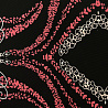 Трикотаж "Оттоман" принт, двухсторонний бордюр D035, черный, ягодный, 150 см, 180 г/м² фото № 6