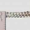 Тесьма декоративная T 1804 белый, коричневый, 2,5 см (намотка 100 ярдов) фото №1