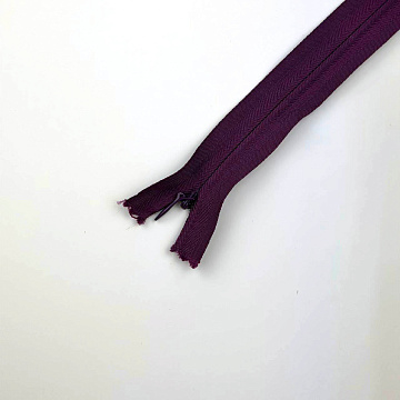Молния потайная 40 см, сливовый