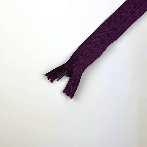 Молния потайная 40 см, сливовый