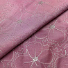 Тафта с металлической вышивкой, розовый, серебряный, 90 г/м², 150 см фото № 4