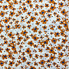 Шифон принт "Цветочки" XPW036 белый, оранжевый, 150 см, 95 г/м² фото № 4