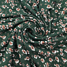 Трикотаж вискоза набивная "Цветочки" DRY22717, темно-зеленый, светло-серый, 150 см, 200 г/м² фото №1