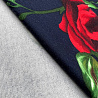 Трикотаж джерси принт "Цветы" F034092, темно-синий, красный, 150 см, 290 г/м² фото № 3
