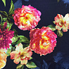 Трикотаж джерси принт "Цветы" F027791 Col.1 темно-синий, розовый, 150 см, 270 г/м² фото № 5