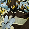 Трикотаж вискоза набивная "Цветы" OTP080061, коричневый, серо-голубой, 150 см, 200 г/м² фото № 2