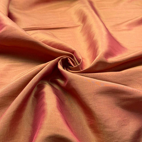 Тафта однотонная, морковно-оранжевый, 90 г/м², 150 см