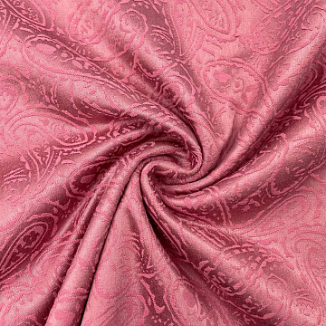 Костюмный жаккард "Огурцы" HN-J0986, розовый, 150 см, 227 г/м²