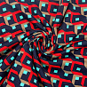 Трикотаж джерси принт D044, темно-синий, красный, 270 г/м², 150 см фото №1